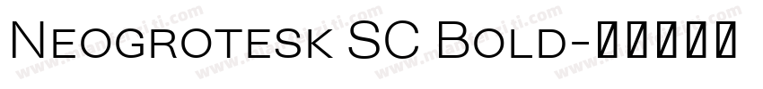 Neogrotesk SC Bold字体转换